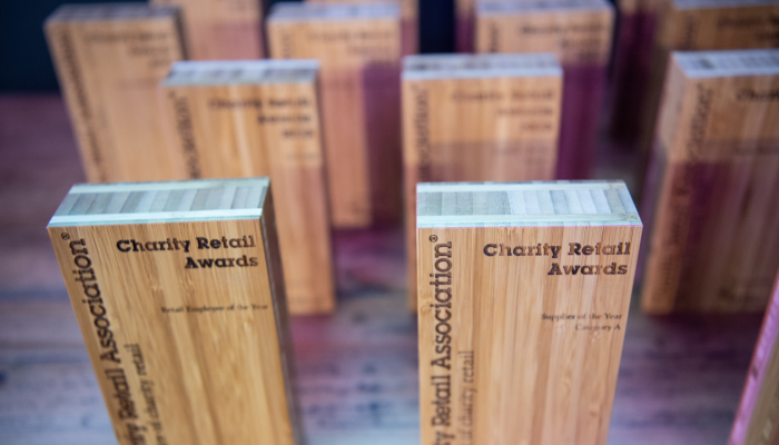 Charity Retail Awards trophies