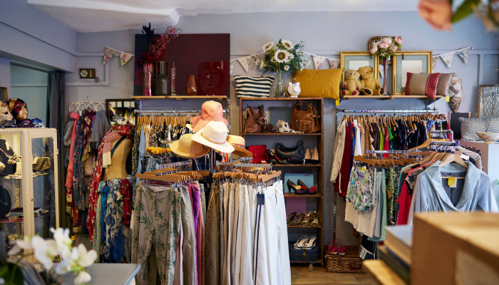 Charity shop interior