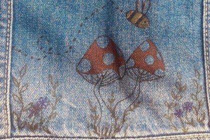 LINC embellished denim