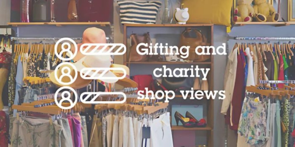 Charity shop interior.