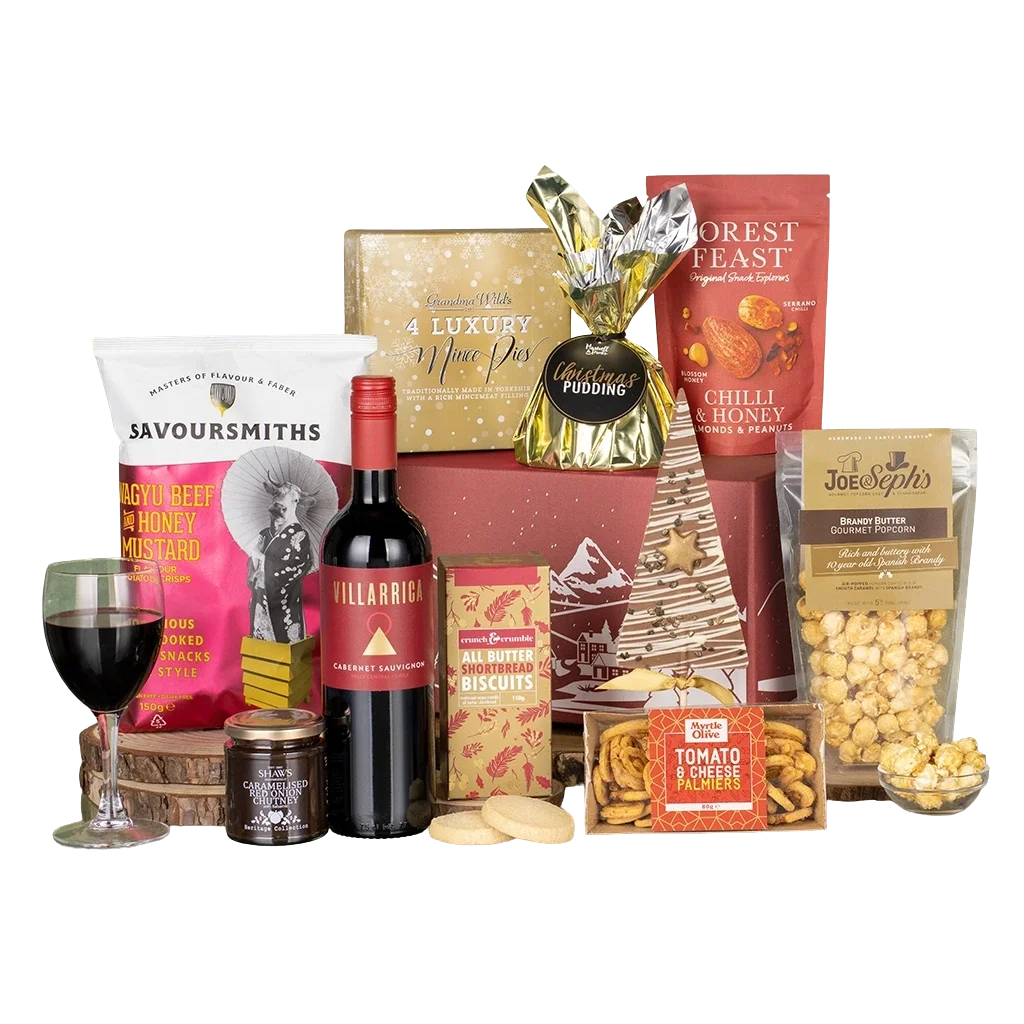 Hamper of sweets and treats.