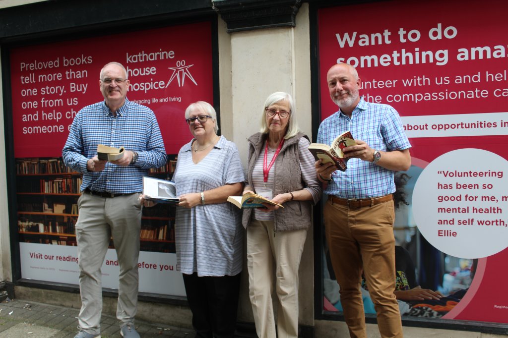 Katherine House team outside shop.