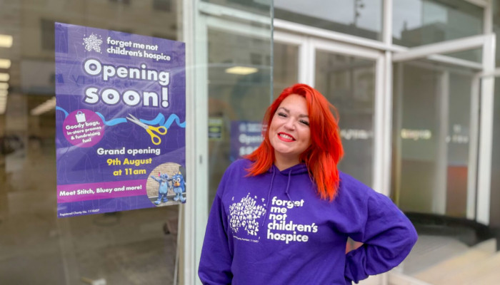 Shop manager Megan James outside new shop