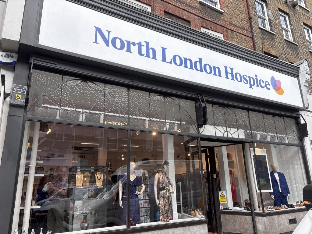 North London Hospice store front.
