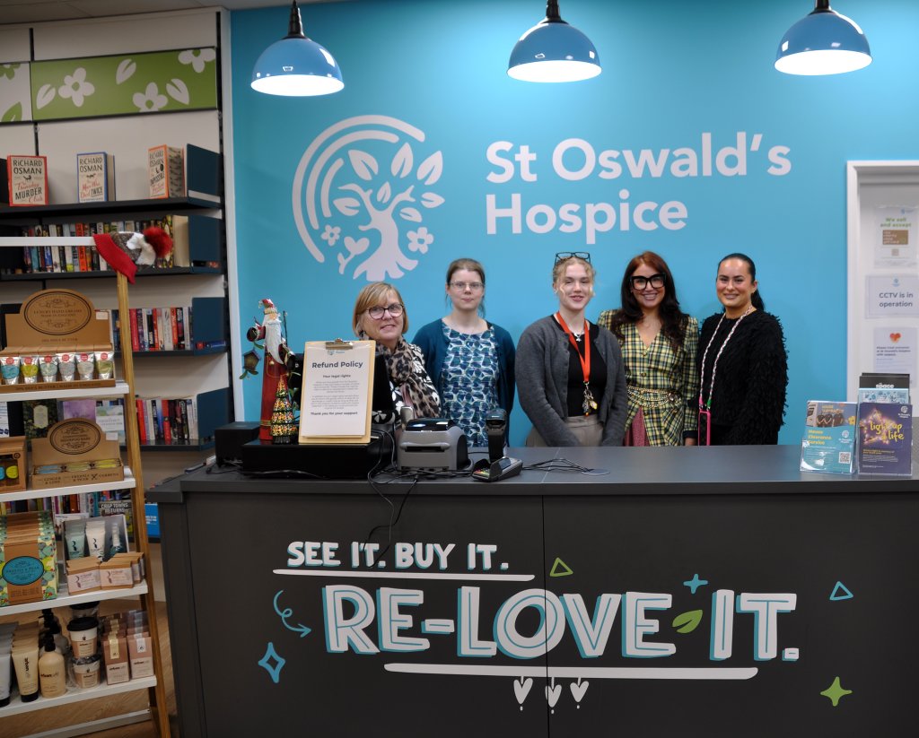 Photo of St Oswald's charity shop team.