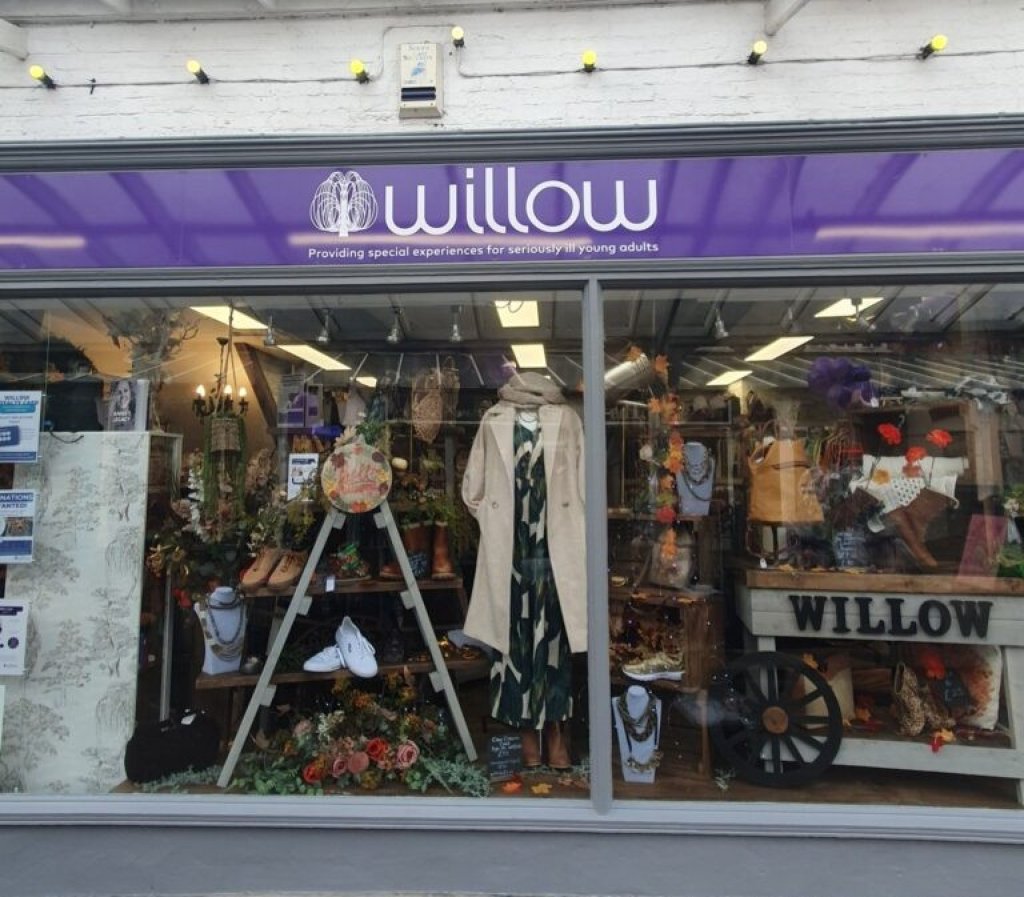 Willow charity shop window.