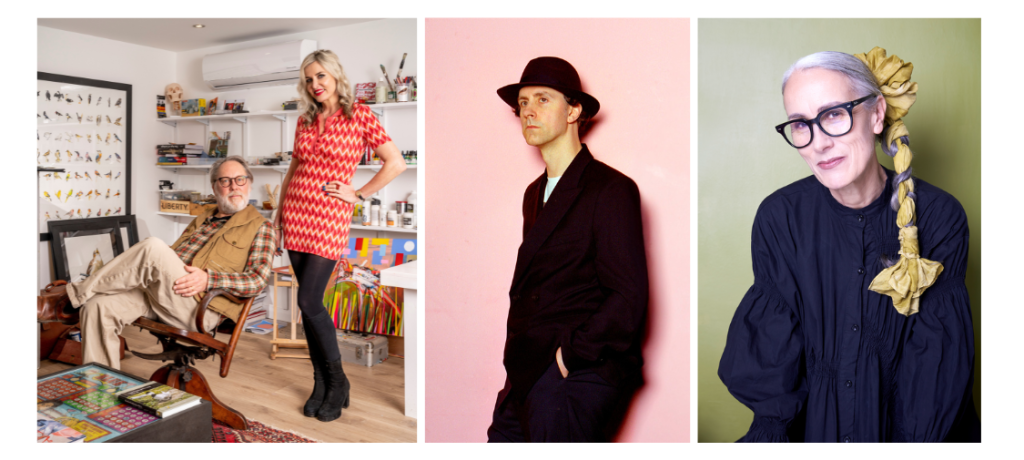 TRAID promo banner with Jim Moir, Nancy Moir, Paul Smith and Caryn Franklin.