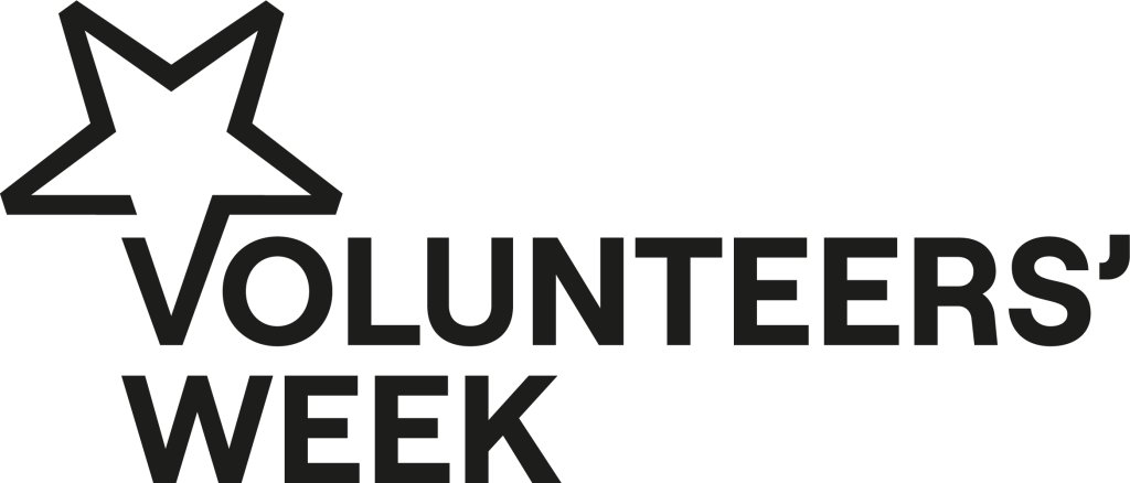 Volunteers week logo black.