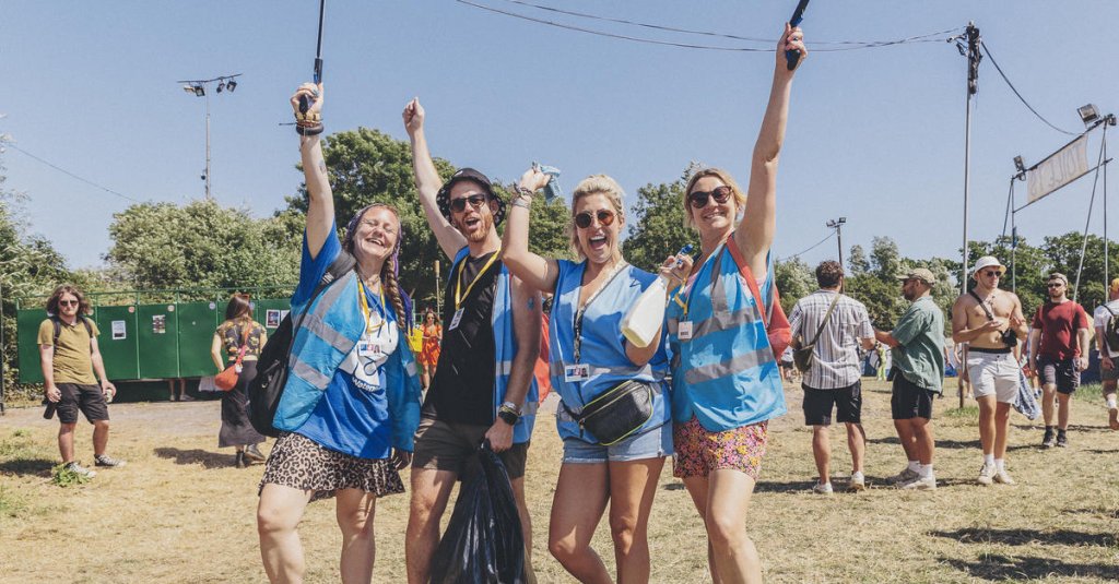 Water Aid volunteers at Glastonbury.