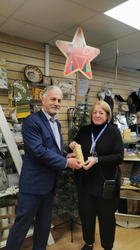 Moya Cole charity shop awards presentation