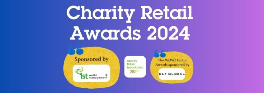 Charity Retail Awards 2024 header and sponsers